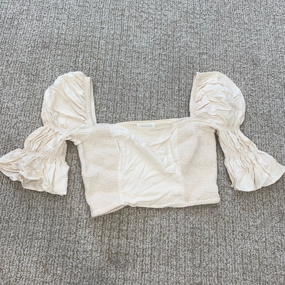 Urban Outfitters cropped puff sleeve blouse